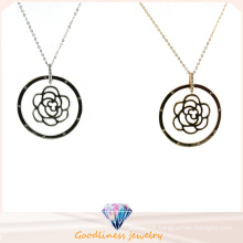 Wholesale Fashion Women Rose Flower Pendant Jewelry 925 Strling Silver necklace (N6731)